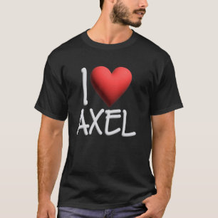 I Love Axel Name Personalised Men Guy BFF Friend H T-Shirt