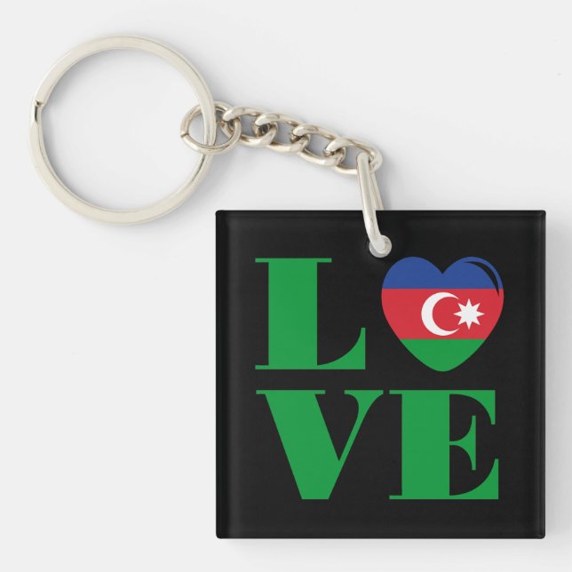 I love Azerbaijan Key Ring (Front)