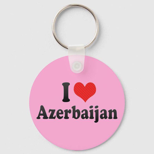 I Love Azerbaijan Key Ring (Front)