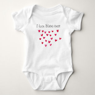 I love Baba best Baby Bodysuit