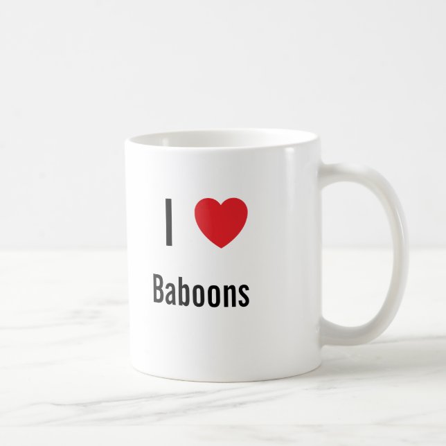 I love Baboons Coffee Mug (Right)