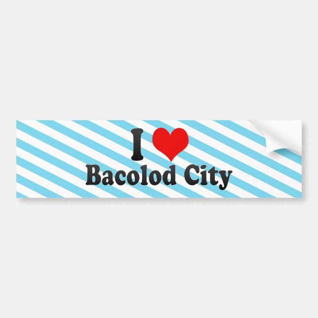 I Love Bacolod City, Philippines Bumper Sticker (Front)