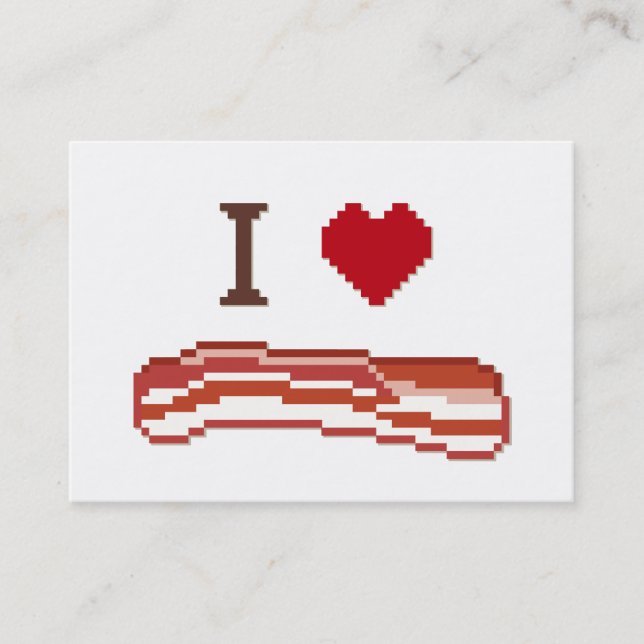 I Love Bacon Business Card (Front)