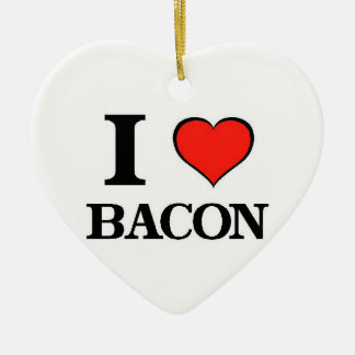 I Love Bacon Ceramic Tree Decoration