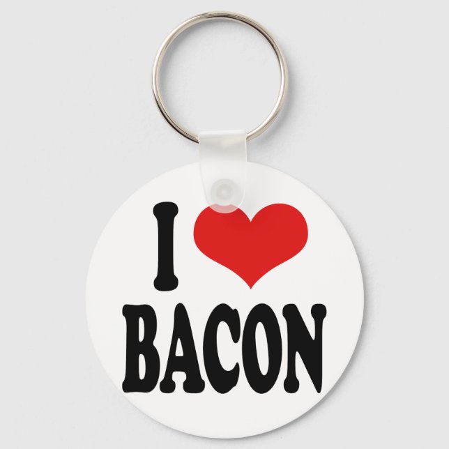 I Love Bacon Key Ring (Front)