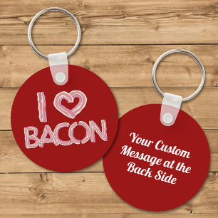I Love Bacon Key Ring