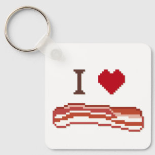 I Love Bacon Key Ring