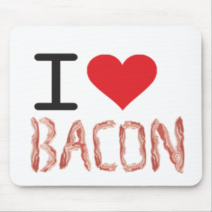I Love Bacon Mouse Pad