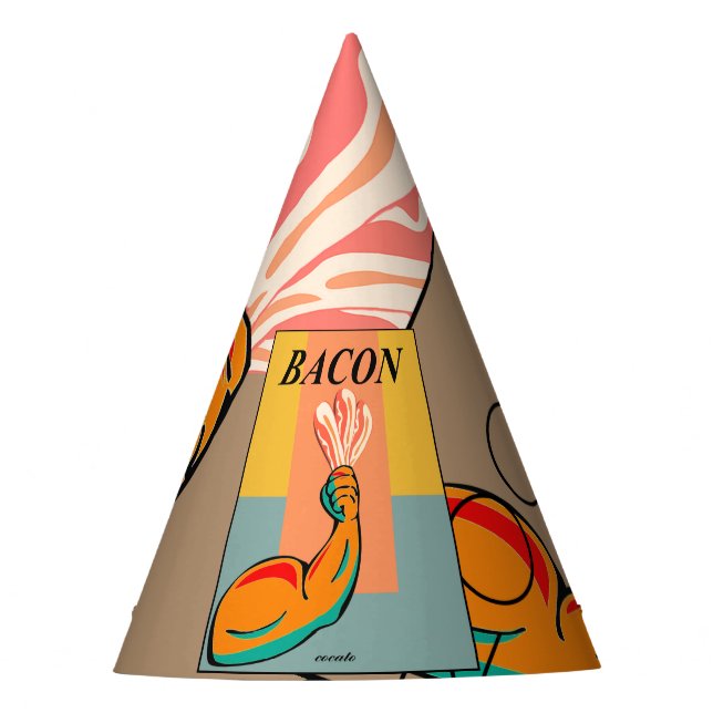 I love bacon party hat (Front)