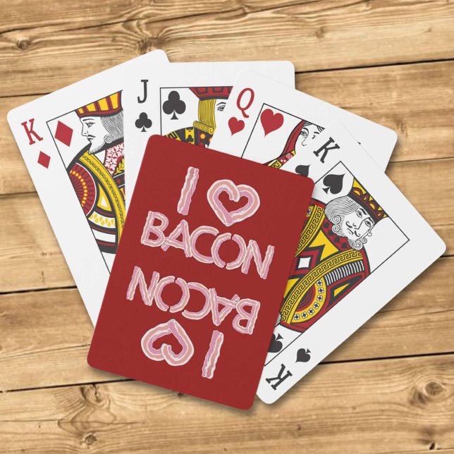 I Love Bacon Playing Cards (Creator Uploaded)