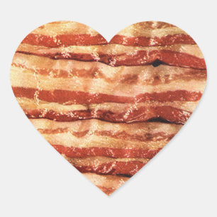 I LOVE BACON STICKERS!! HEART STICKER
