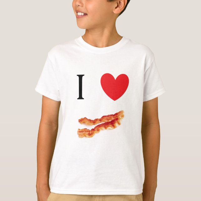 I Love Bacon! T-Shirt (Front)