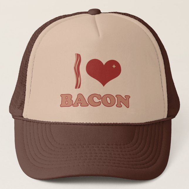 I Love Bacon Trucker Hat (Front)