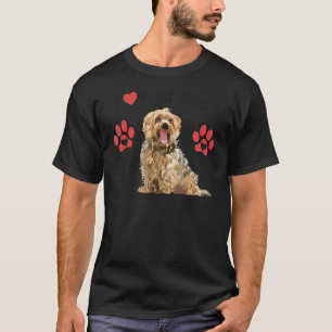 I Love Bad Boys  Male Yorkie Puppy Dog Mum Joke Qu T-Shirt