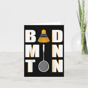 I Love Badminton - Badminton Card