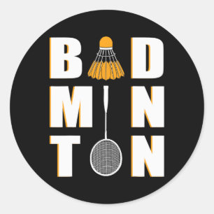 I Love Badminton - Badminton Classic Round Sticker