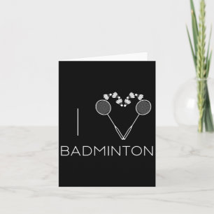 I Love Badminton Team Player Coach  Card