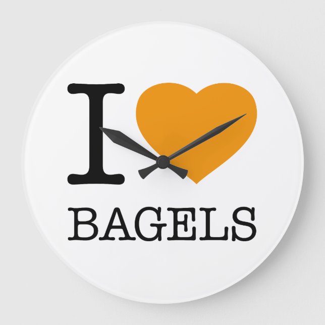 I LOVE BAGELS LARGE CLOCK (Front)