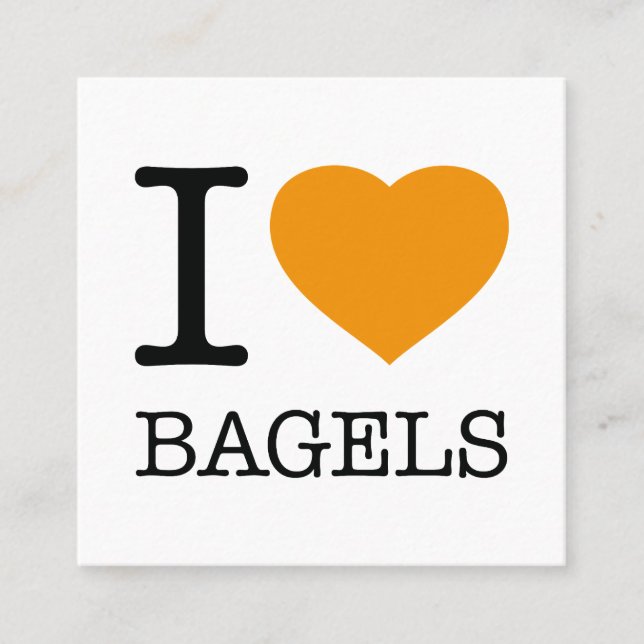 I LOVE BAGELS SQUARE BUSINESS CARD (Front)