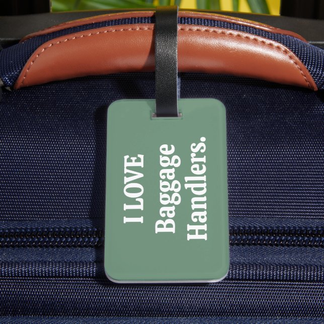 I love baggage handlers baggage tag pink (Back Insitu 4)
