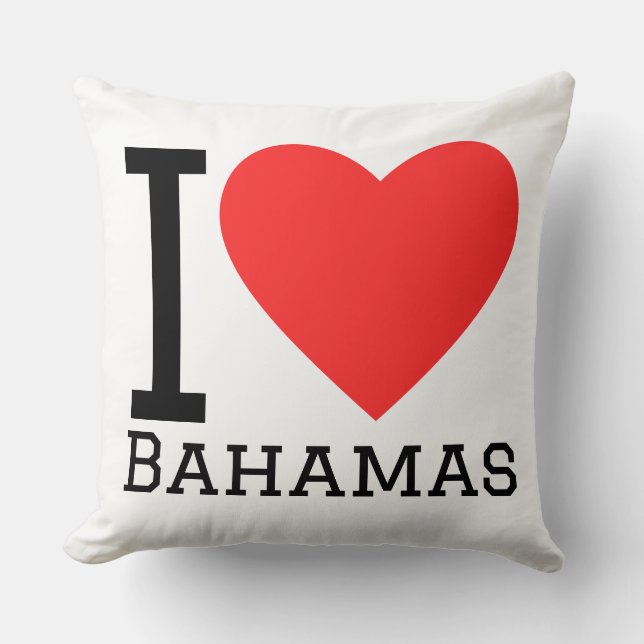 I love Bahamas  Cushion (Front)