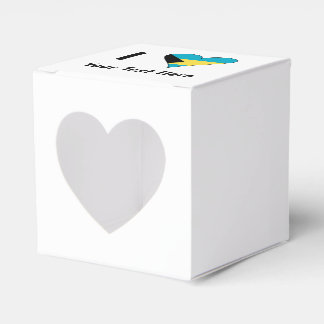 I Love (Bahamas Flag Heart) Personalised Favour Box