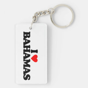 I LOVE BAHAMAS KEY RING