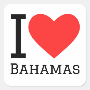 I love Bahamas  Square Sticker
