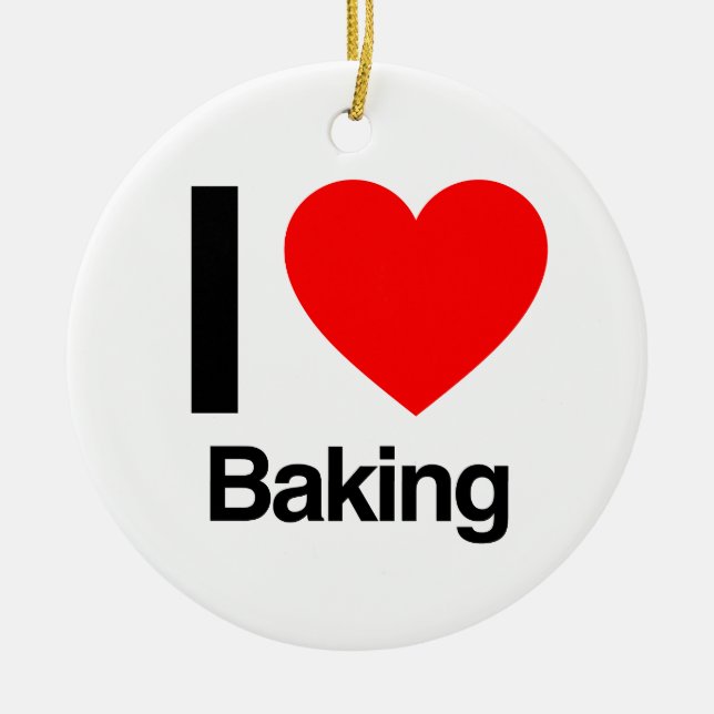 i love baking ceramic tree decoration (Front)