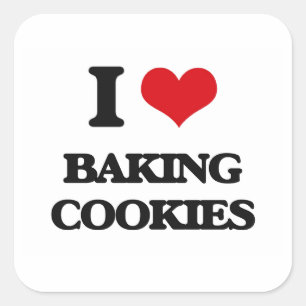 I love Baking Cookies Square Sticker