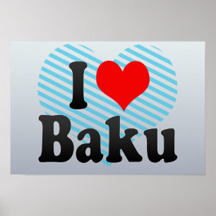 I Love Baku, Azerbaijan Poster