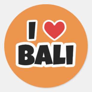 I love Bali Classic Round Sticker