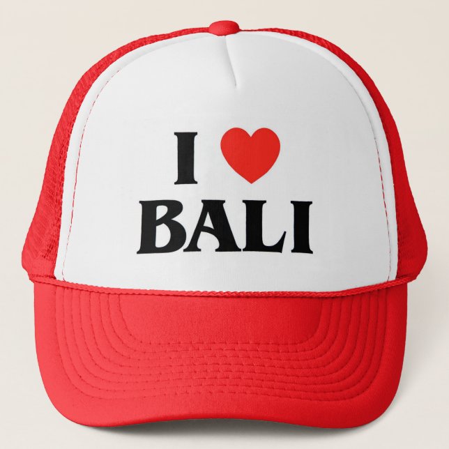 I Love Bali Trucker Hat (Front)