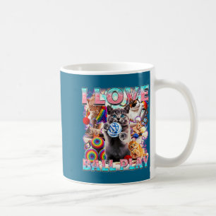 I Love Ball Play Cute Cats Roll Of Wool Kitty For  Coffee Mug