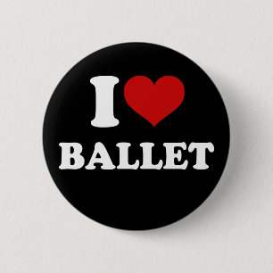 I Love Ballet 6 Cm Round Badge