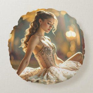 I LOVE BALLET - BALLET & DANCE ROUND CUSHION