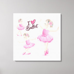 I Love Ballet Canvas Print