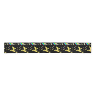 I LOVE BALLET DESIGN GROSGRAIN RIBBON