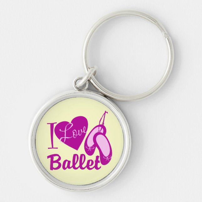 I Love Ballet Key Ring (Front)