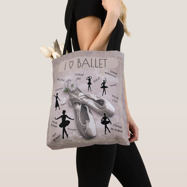 I Love Ballet Tote Bag (Close Up)