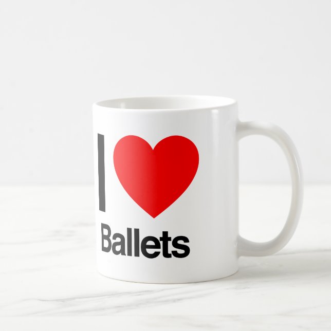 i love ballets coffee mug (Right)