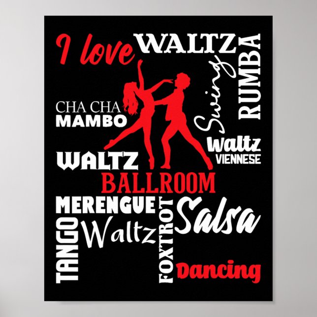 I Love Ballroom Dancing - Dance Instructor Pair Ch Poster (Front)