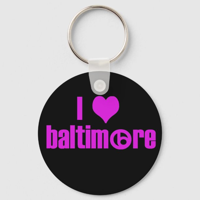 I love Baltimore Key Ring (Front)