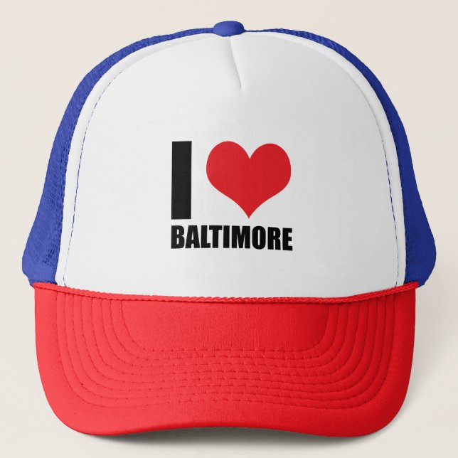 I love Baltimore Trucker Hat (Front)