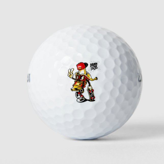 I Love Banana Rebel Golf Balls (Front)