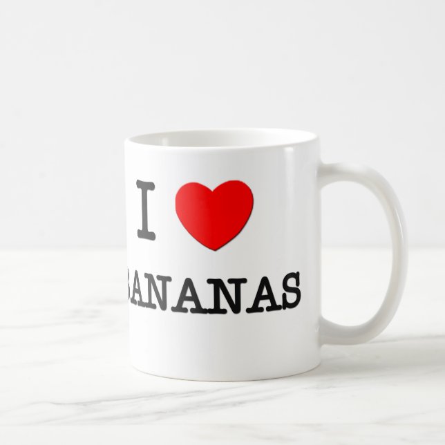 I Love BANANAS ( food ) Coffee Mug (Right)