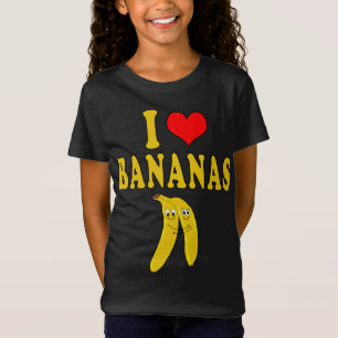 I Love Bananas Funny Costume Vegan T-Shirt