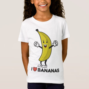 I Love Bananas Funny Happy Banana Fruit Lovers T-Shirt