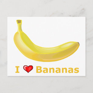 I Love Bananas Postcard
