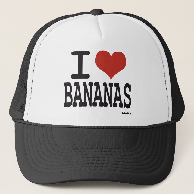 I love bananas trucker hat (Front)